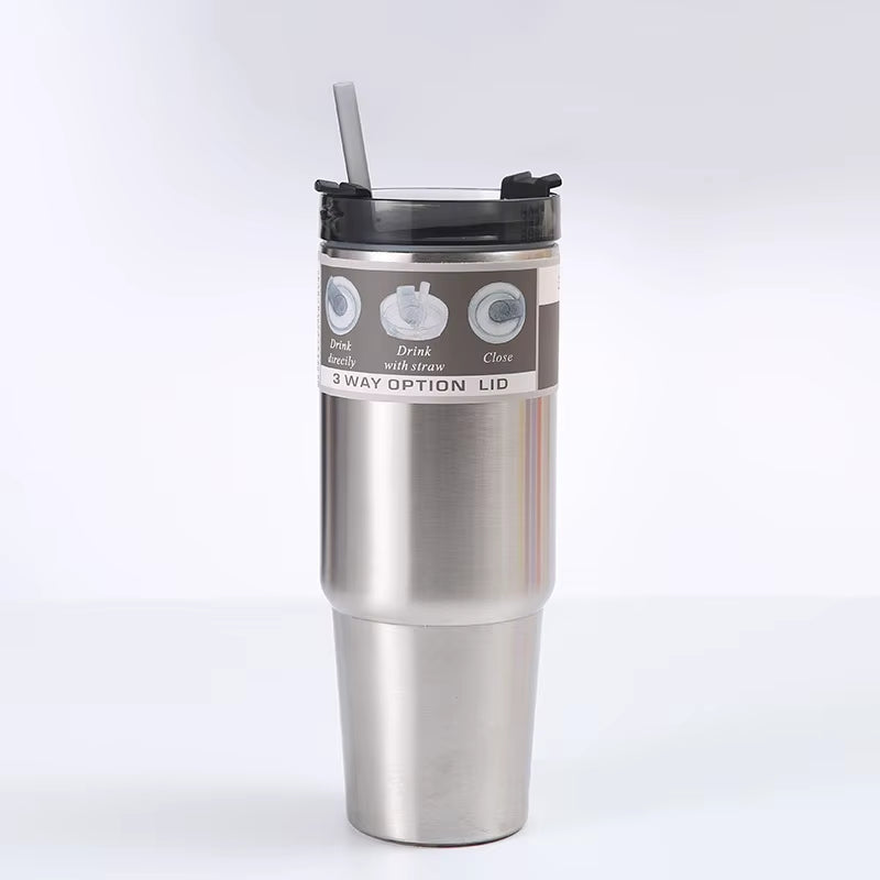 Quench Your Thirst with Our 30Oz Stainless Steel Insulation Cup - Keep Your Cold Drinks Ice Cold in Your Car or On-The-Move