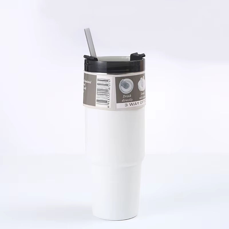 Quench Your Thirst with Our 30Oz Stainless Steel Insulation Cup - Keep Your Cold Drinks Ice Cold in Your Car or On-The-Move