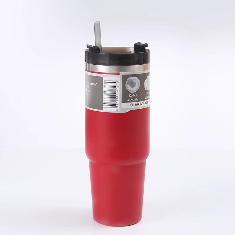 Quench Your Thirst with Our 30Oz Stainless Steel Insulation Cup - Keep Your Cold Drinks Ice Cold in Your Car or On-The-Move