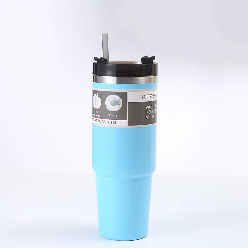 Quench Your Thirst with Our 30Oz Stainless Steel Insulation Cup - Keep Your Cold Drinks Ice Cold in Your Car or On-The-Move